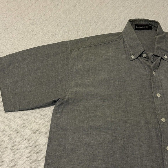 Timberland Men's Shirt Size Large Button Down Collared Short Sleeve - Picture 3 of 16